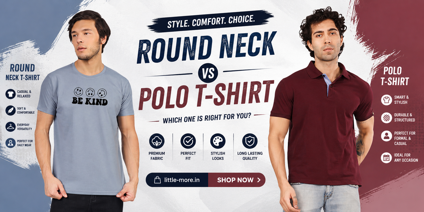 Round Neck vs Polo T-Shirt – Which One Should You Buy?