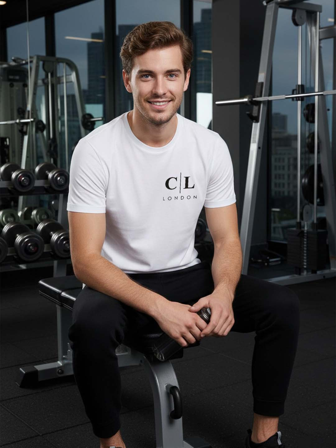 Carlton London Graphic Round Neck T-Shirt