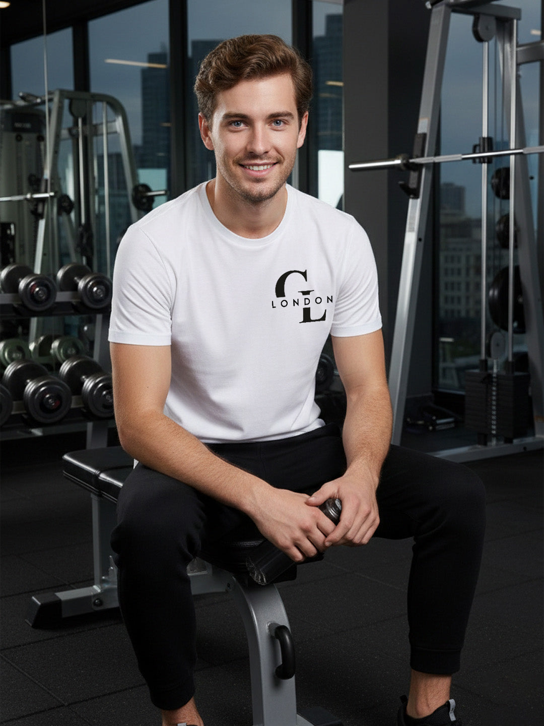 Carlton London Graphic Round Neck T-Shirt