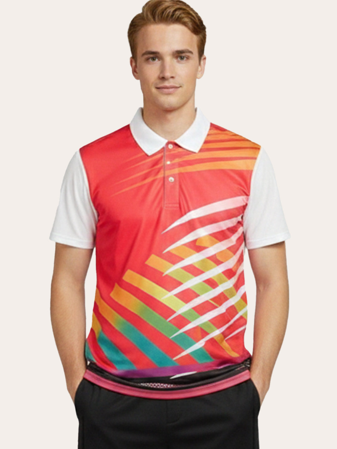 Comfortable Men's Polo Neck T-shirt