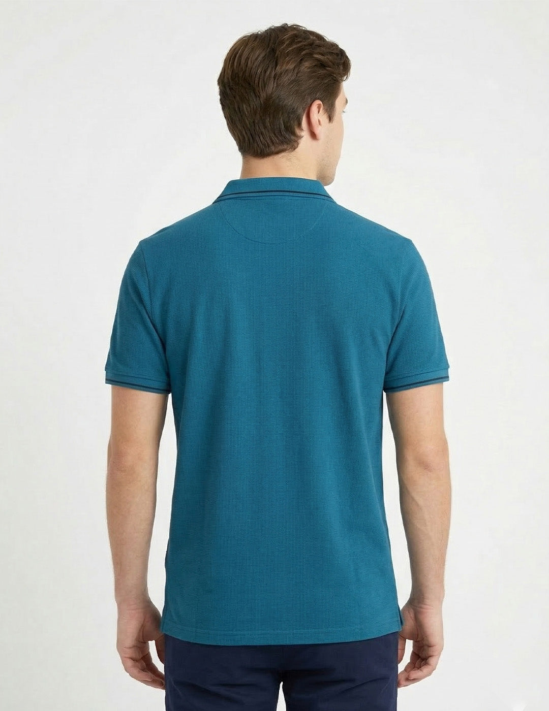 R-Pet Chek Buttom Polo T-Shirt