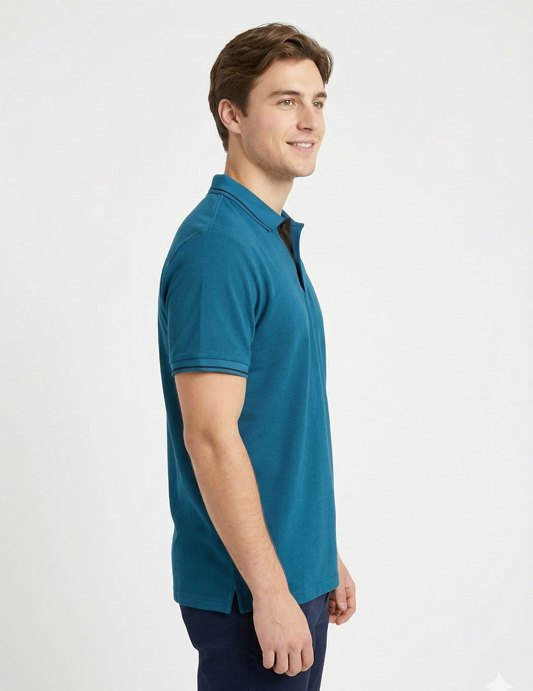 R-Pet Chek Buttom Polo T-Shirt