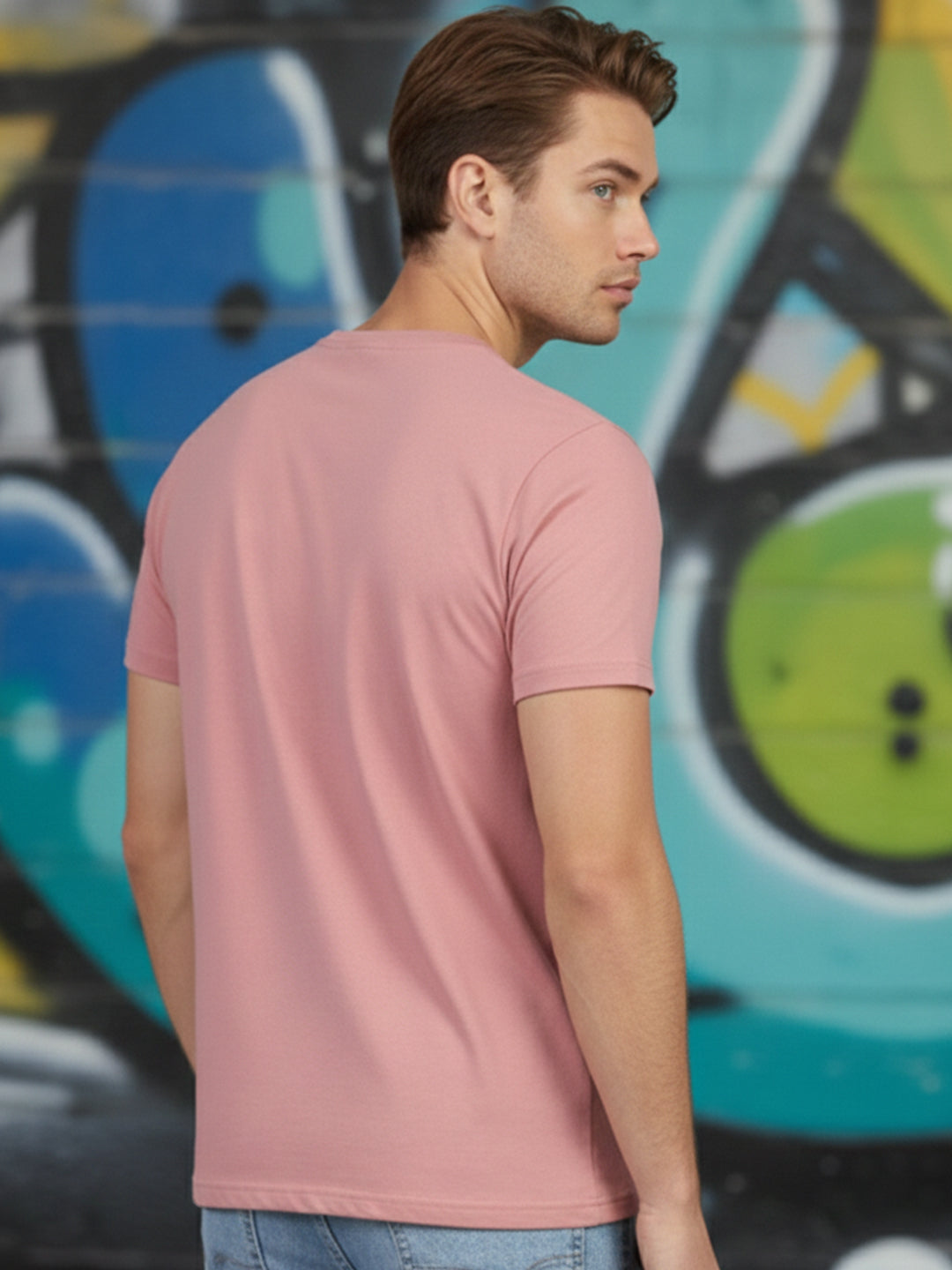 Carlton London Graphic Round Neck T-Shirt