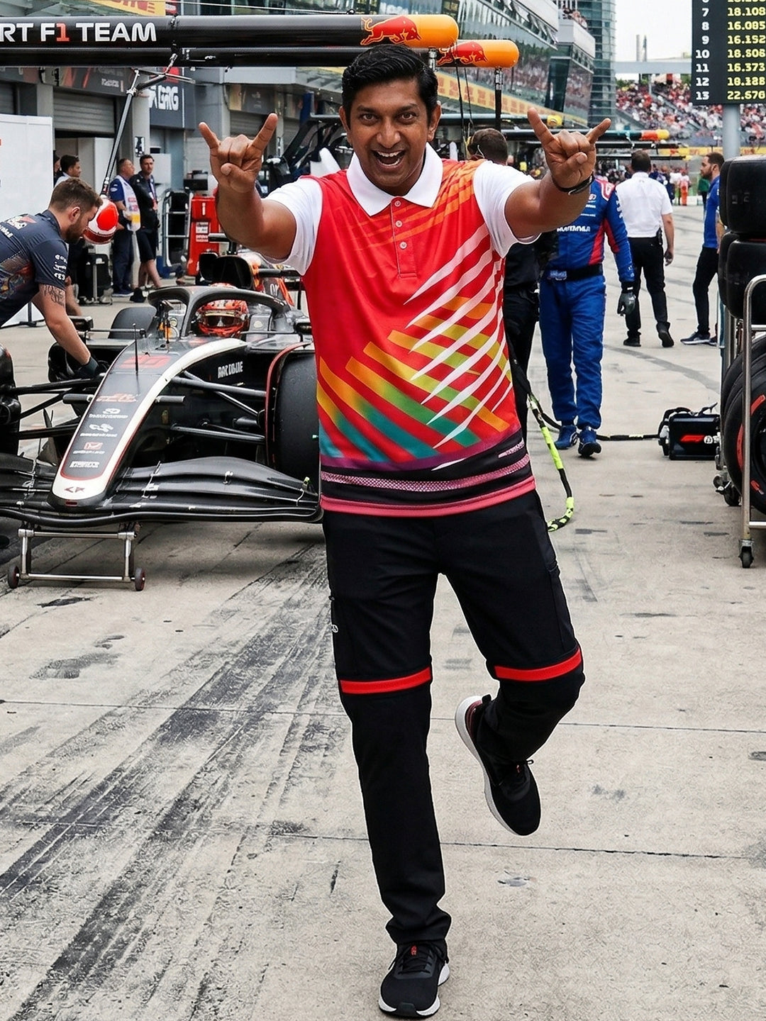 Little-More Sublimation Racing Car Inspire Polo T-Shirts.