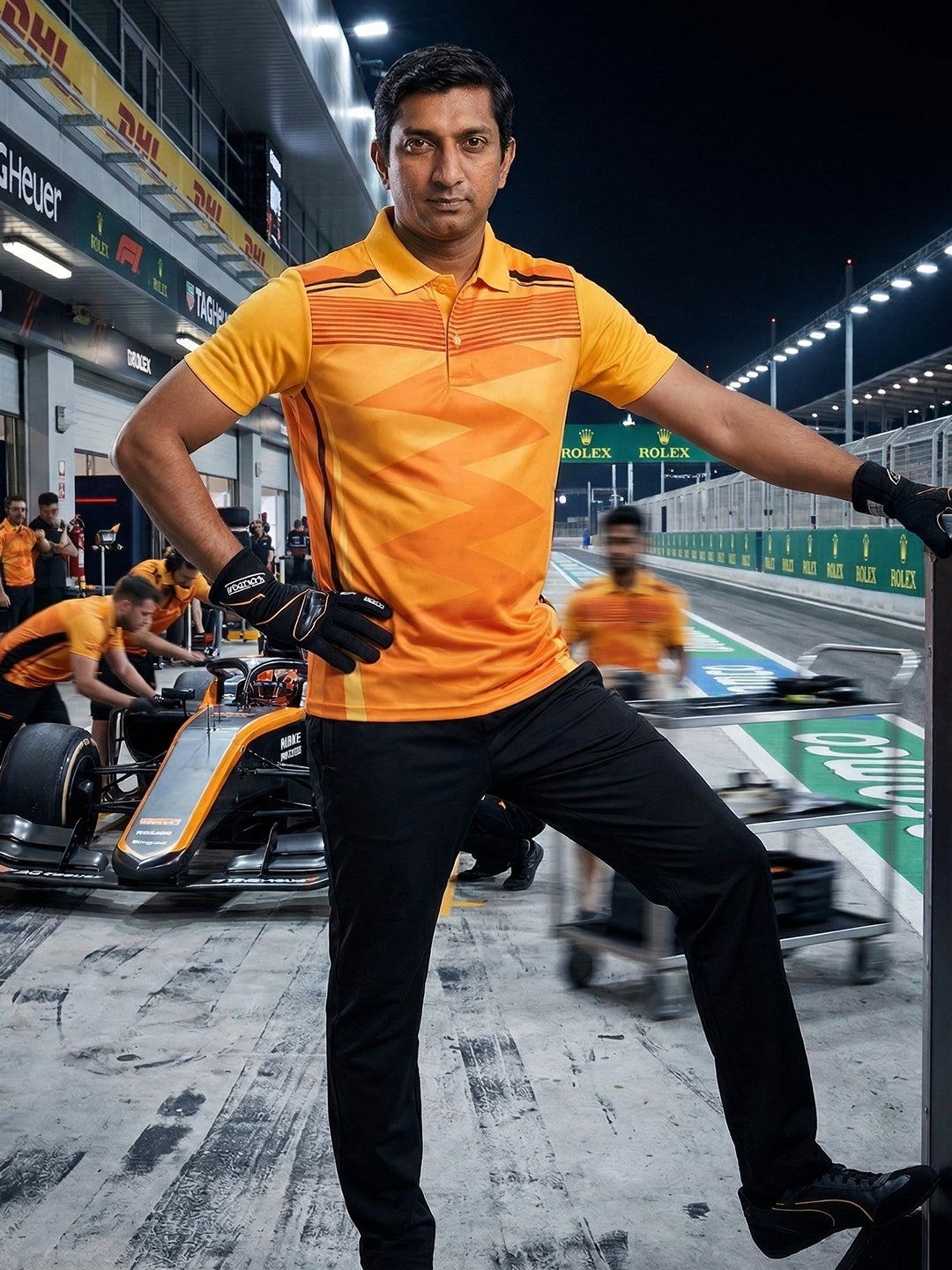 Little-More Sublimation Racing Car Inspire Polo T-Shirts.