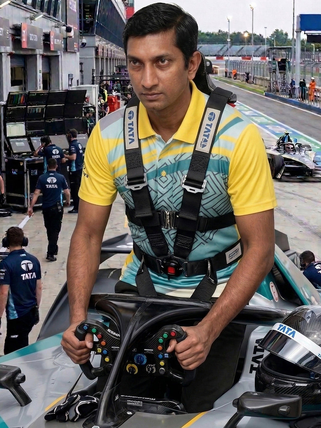 Little-More Sublimation Racing Car Inspire Polo T-Shirts.