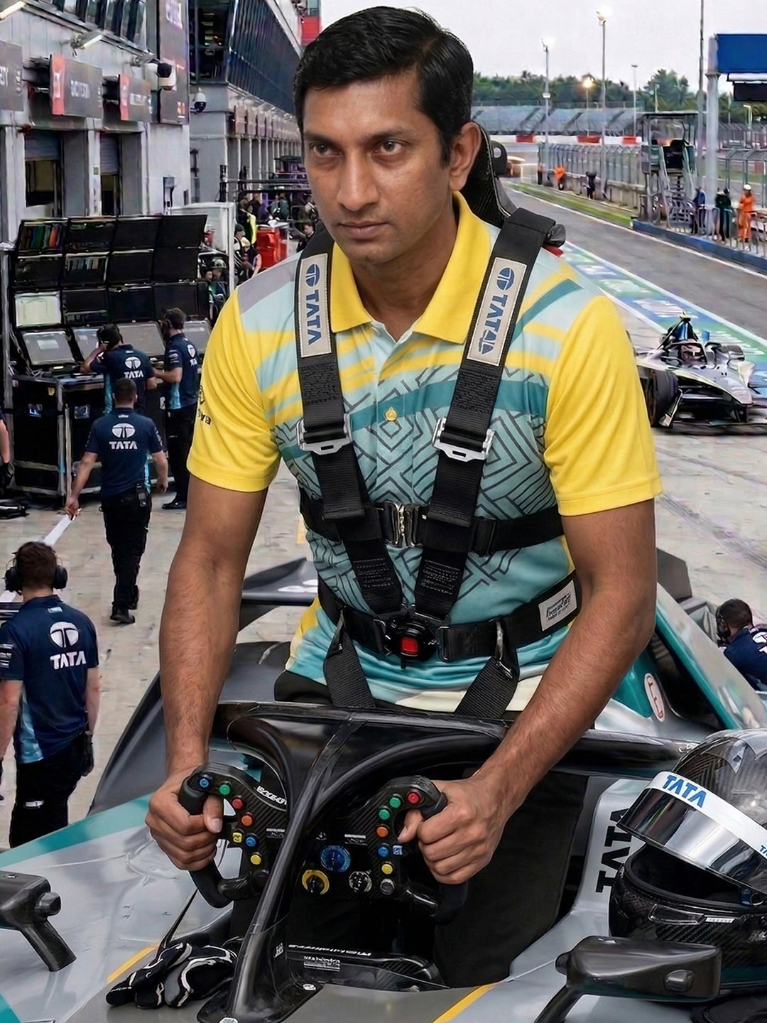 Little-More Sublimation Racing Car Inspire Polo T-Shirts.