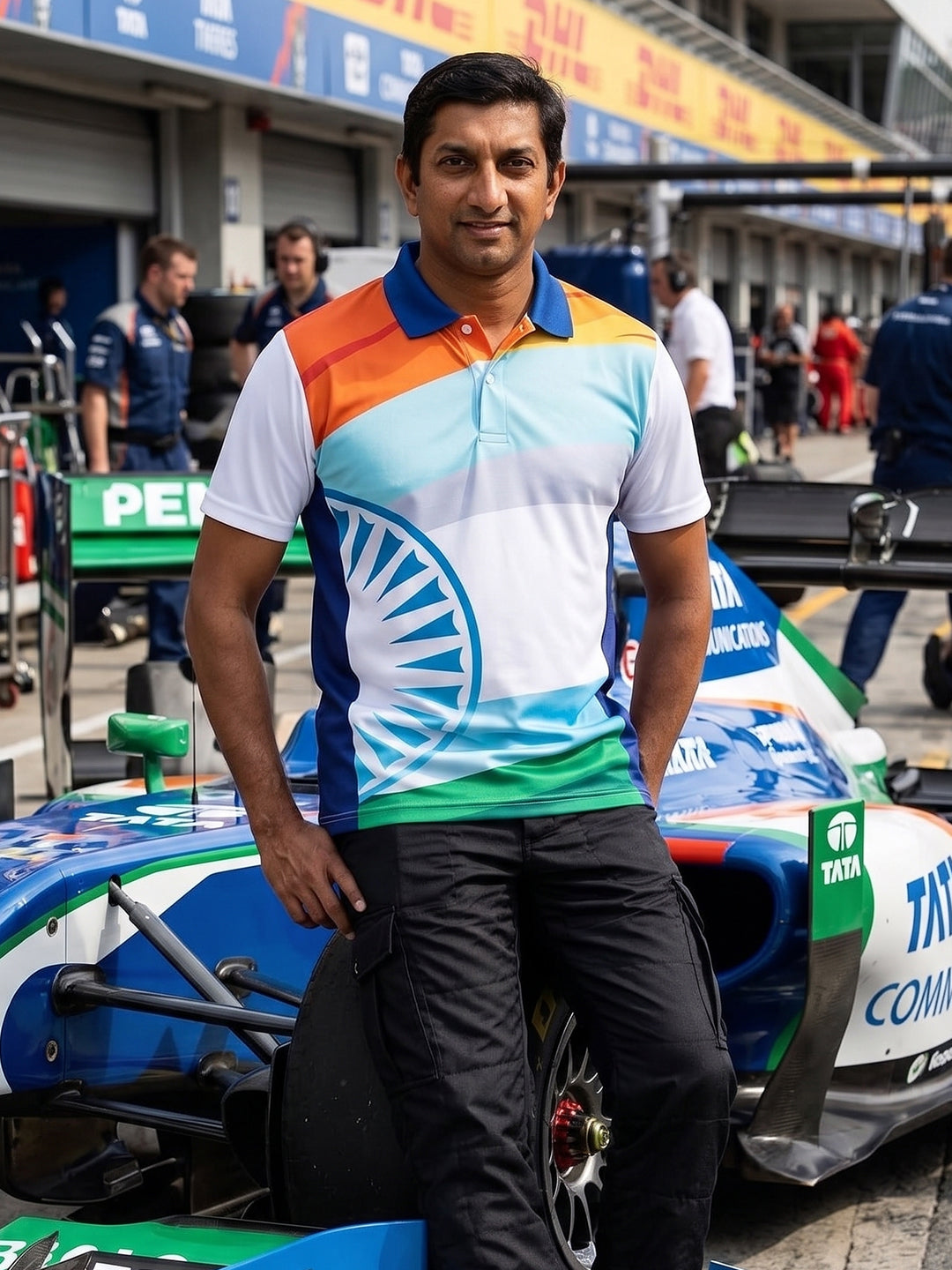 Little-More Sublimation Racing Car Inspire Polo T-Shirts.