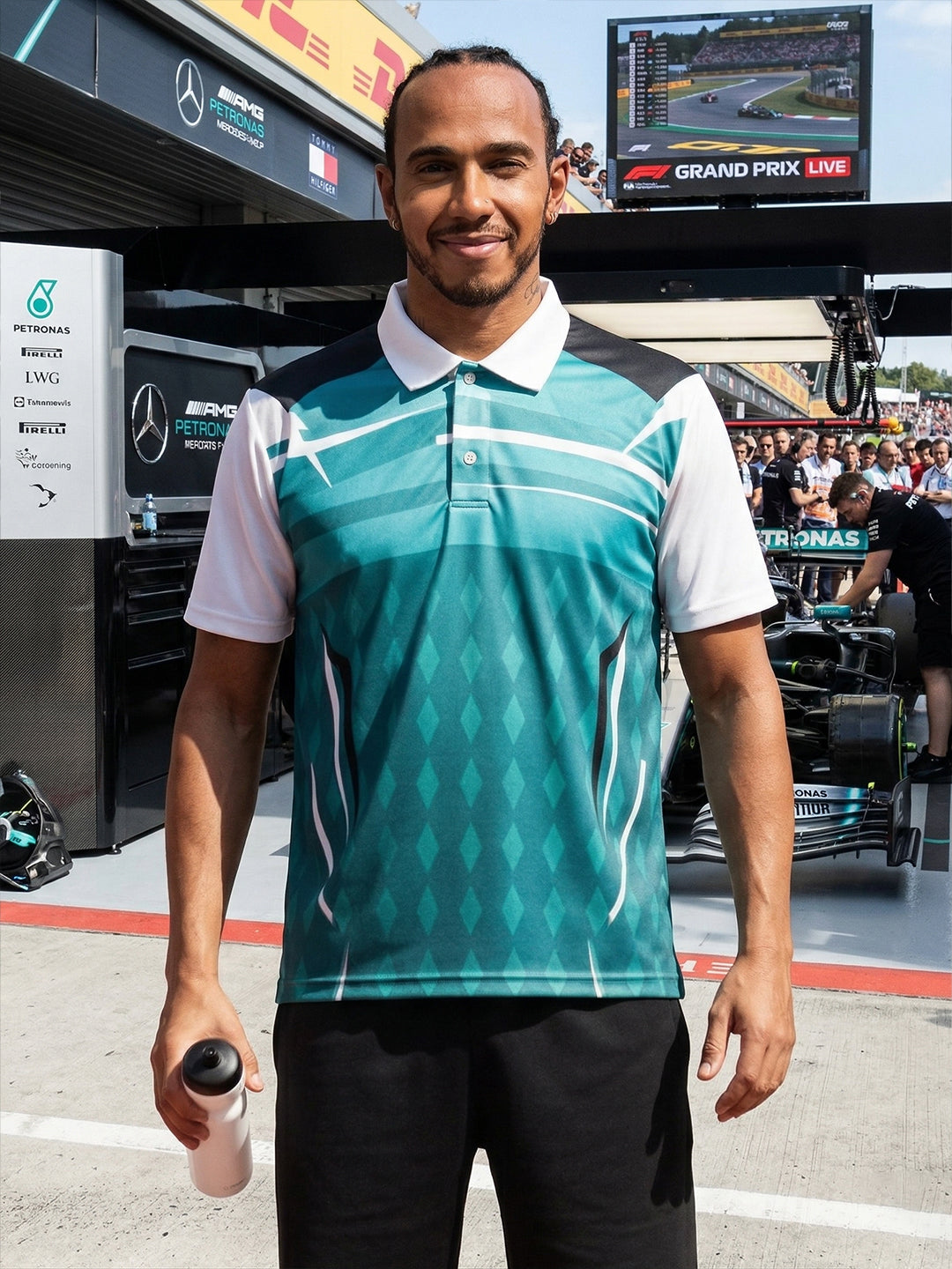 Little-More Sublimation Racing Car Inspire Polo T-Shirts.