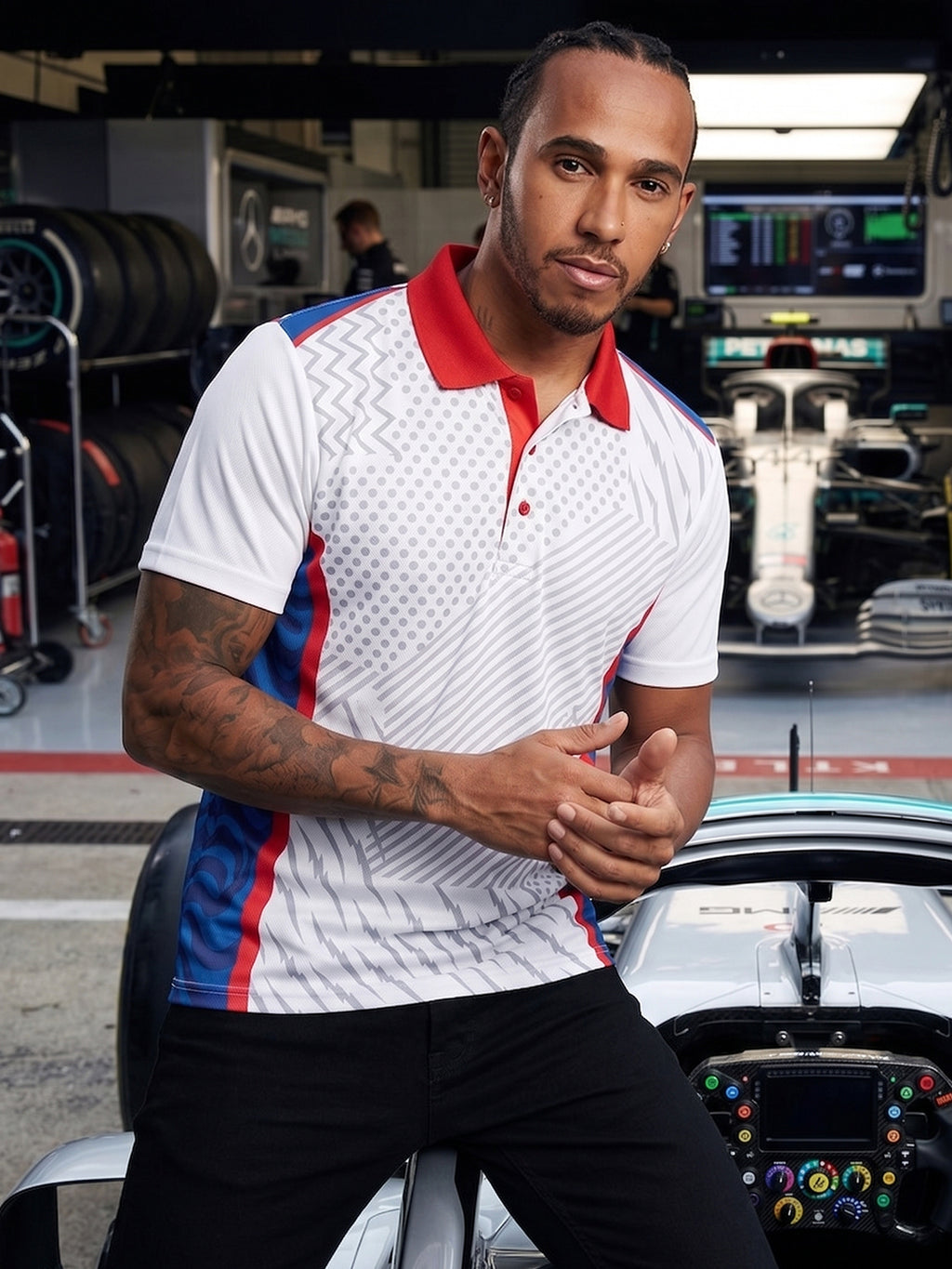 Little-More Sublimation Racing Car Inspire Polo T-Shirts.