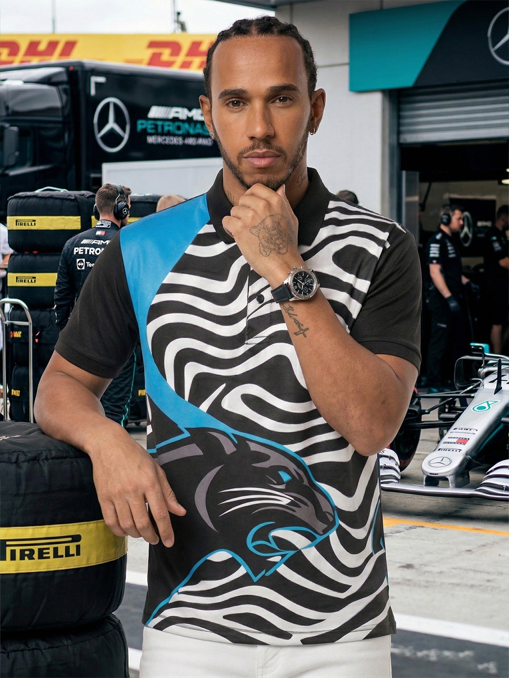 Little-More Sublimation Racing Car Inspire Polo T-Shirts.