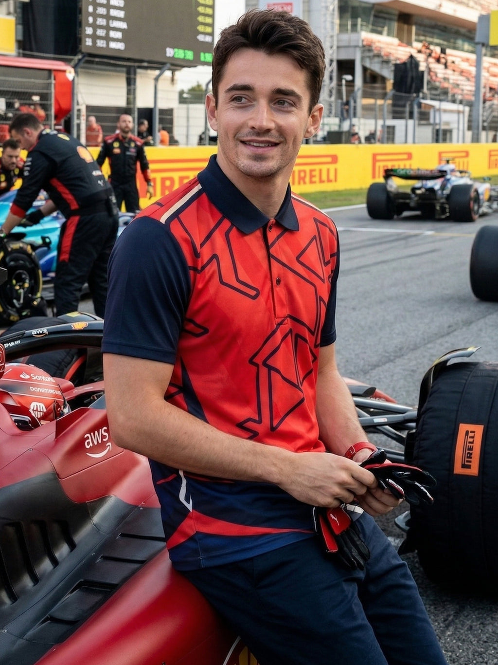 Little-More Sublimation Racing Car Inspire Polo T-Shirts.