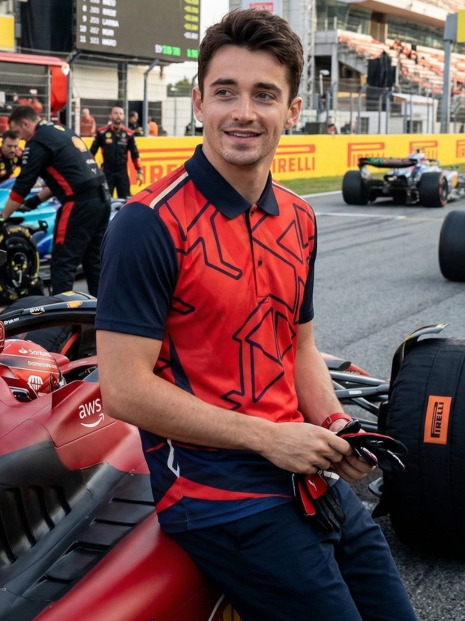 Little-More Sublimation Racing Car Inspire Polo T-Shirts.