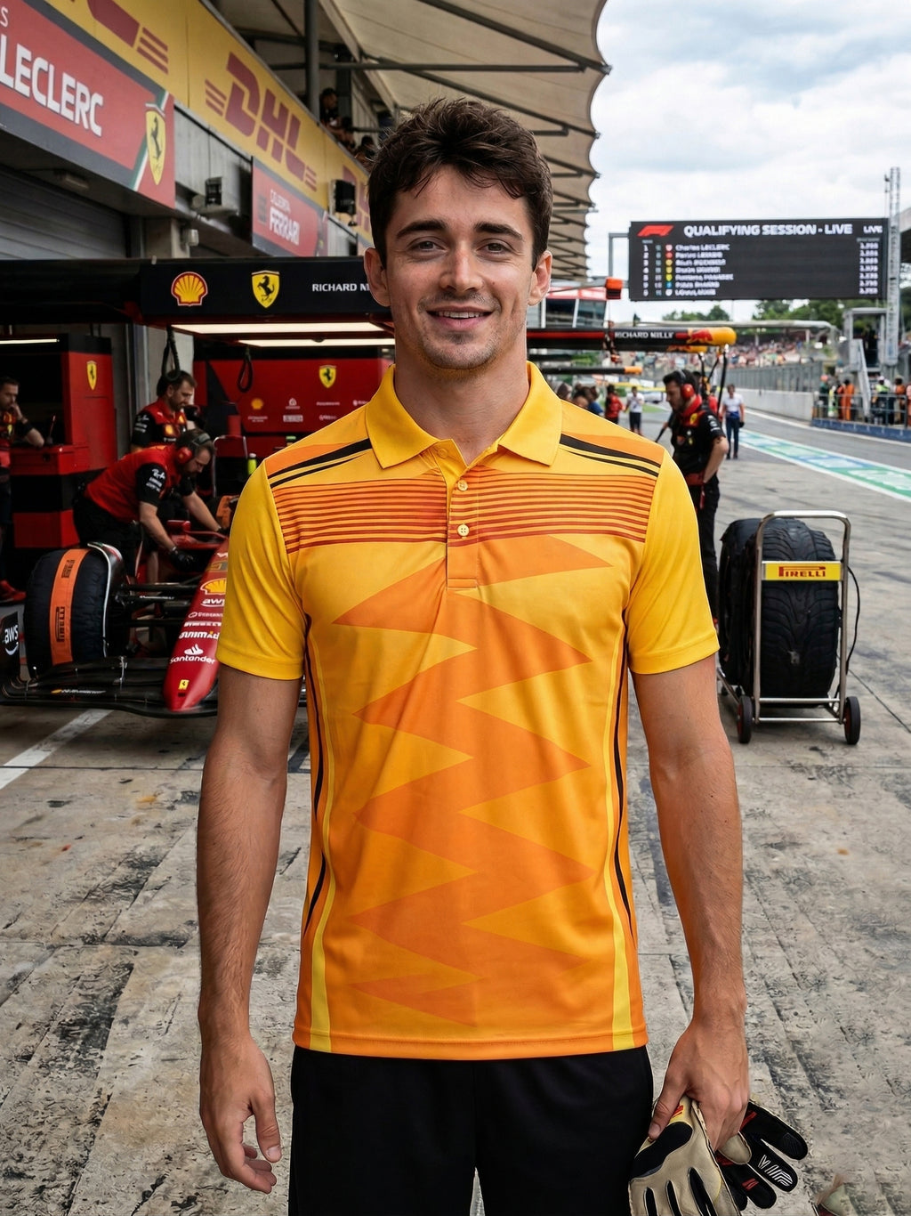 Little-More Sublimation Racing Car Inspire Polo T-Shirts.