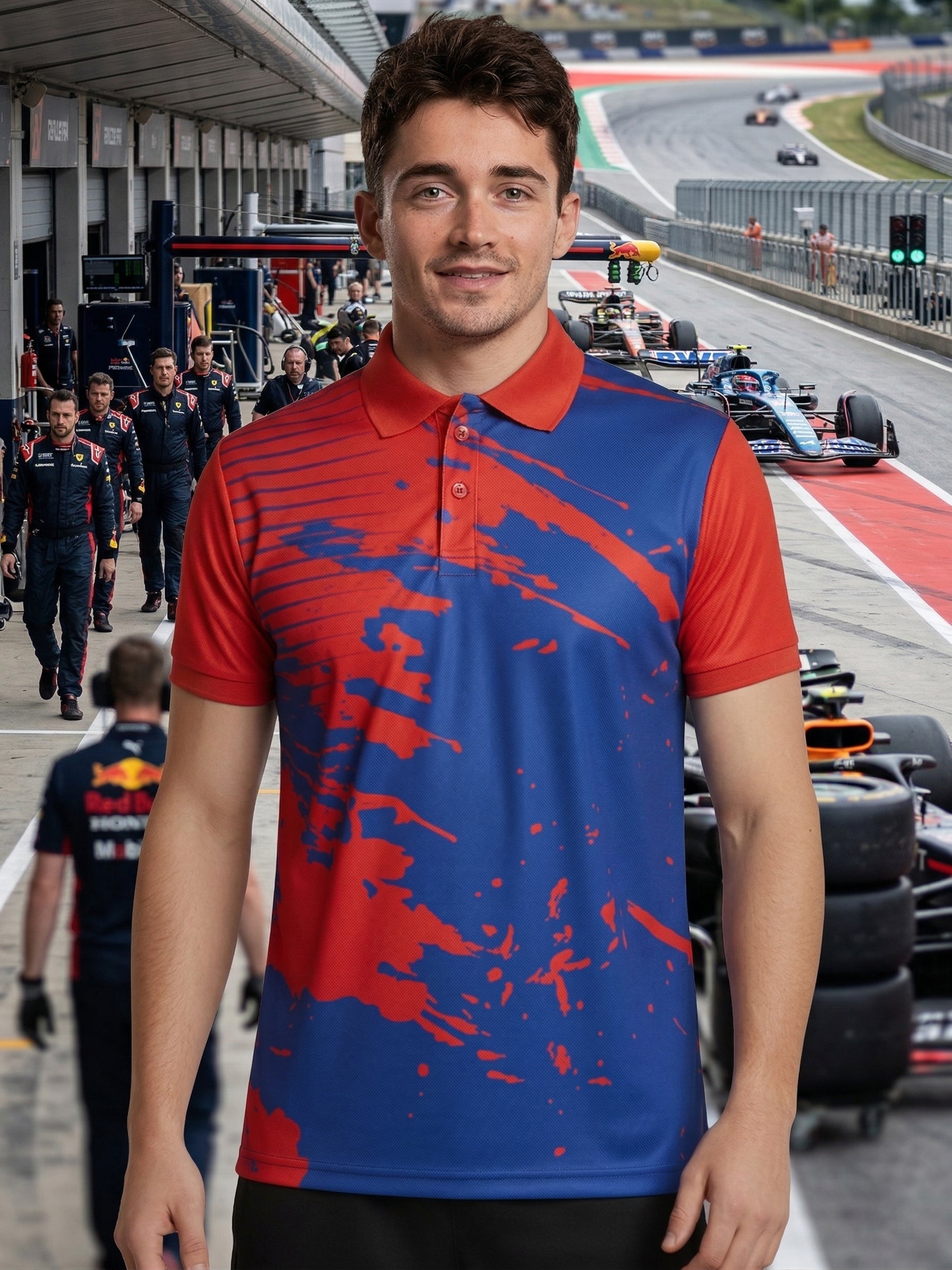Little-More Sublimation Racing Car Inspire Polo T-Shirts.
