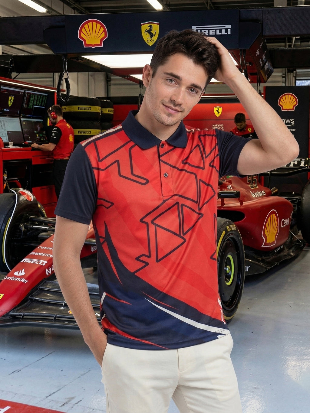 Little-More Sublimation Racing Car Inspire Polo T-Shirts.