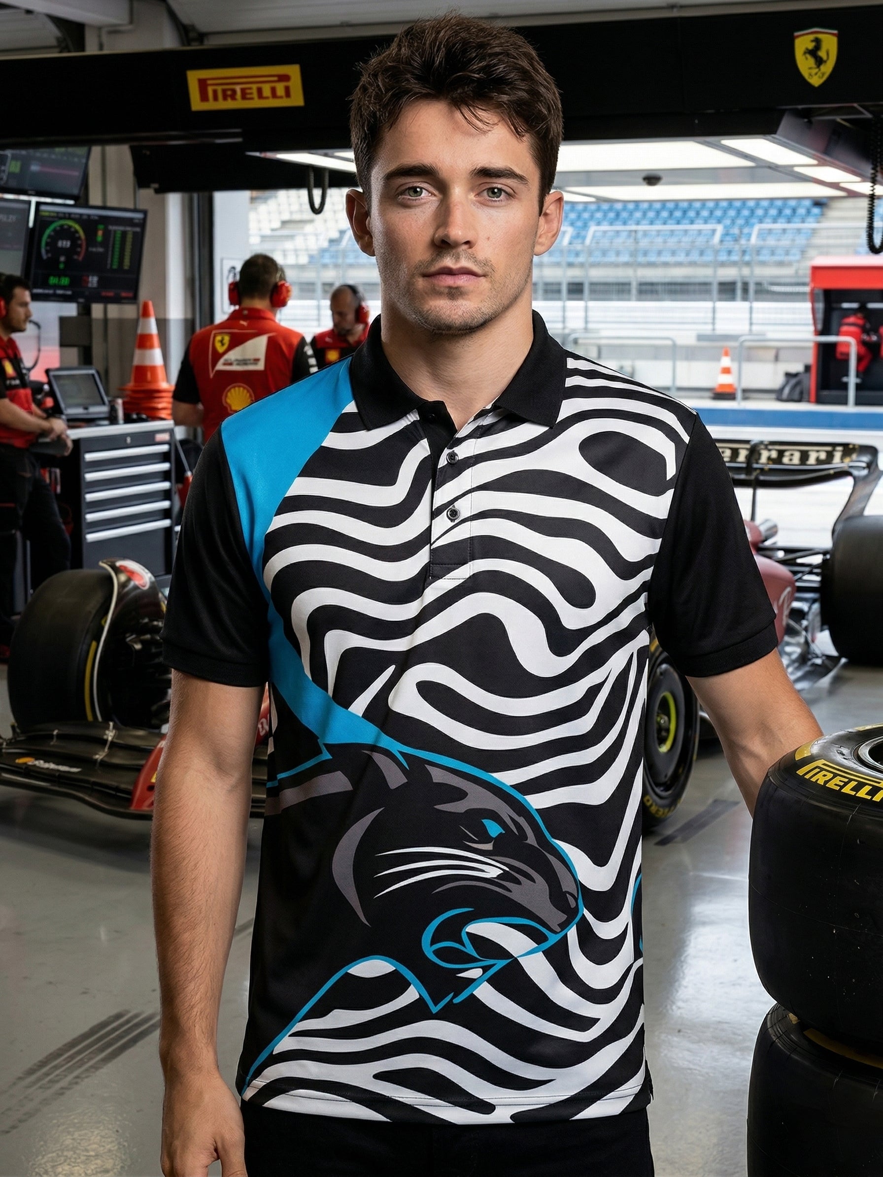 Little-More Sublimation Racing Car Inspire Polo T-Shirts.