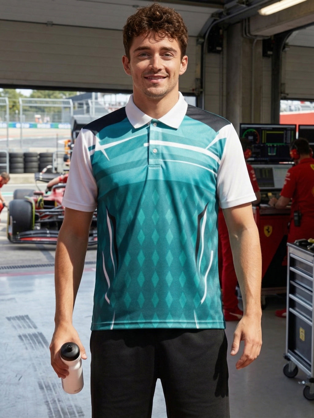 Little-More Sublimation Racing Car Inspire Polo T-Shirts.