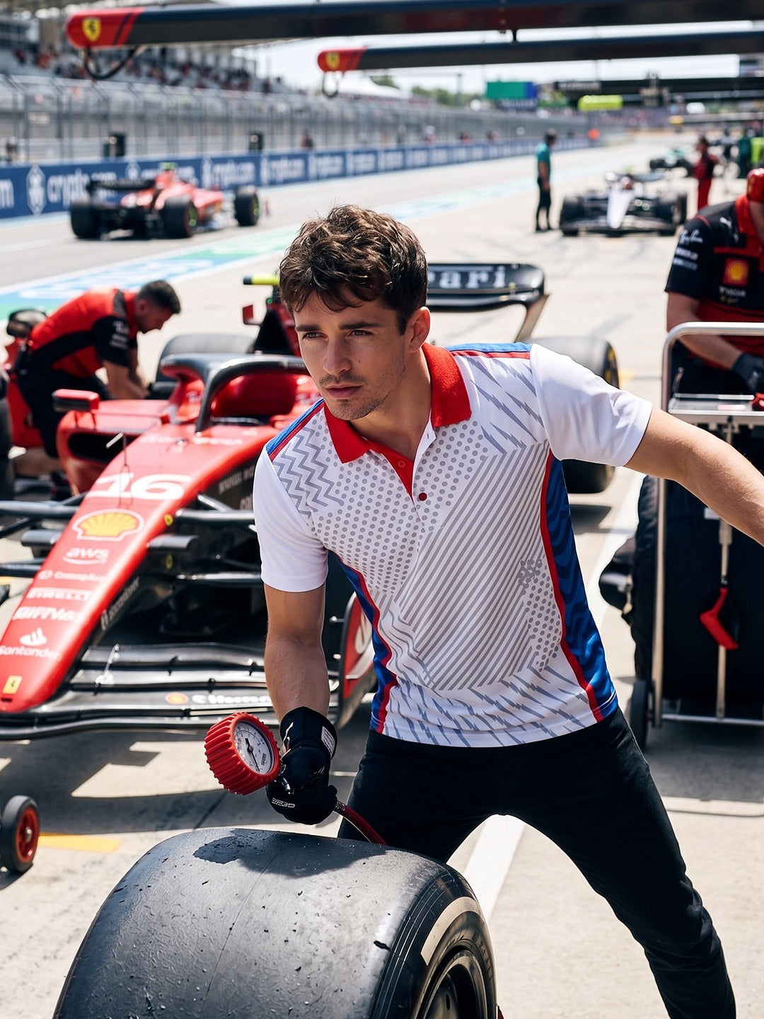 Little-More Sublimation Racing Car Inspire Polo T-Shirts.