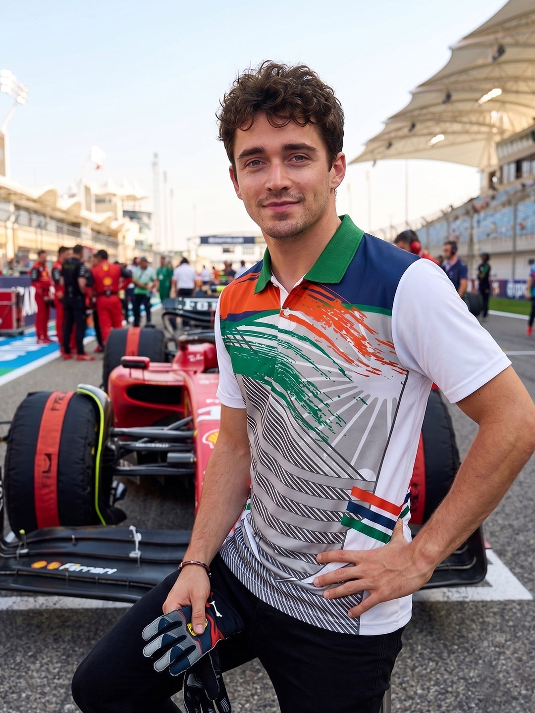 Little-More Sublimation Racing Car Inspire Polo T-Shirts.
