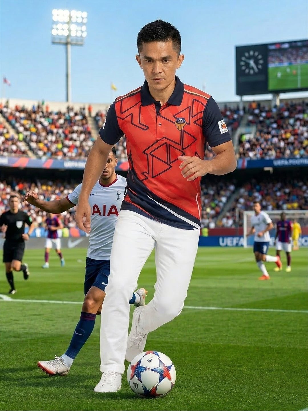 Little-More Sublimation Football Inspire Polo T-Shirts.