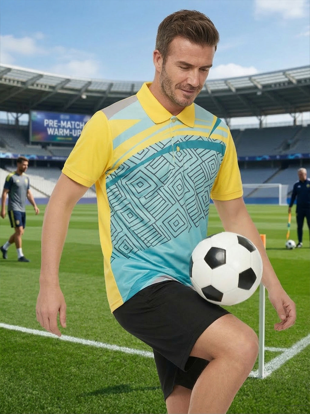 Little-More Sublimation Football Inspire Polo T-Shirts.