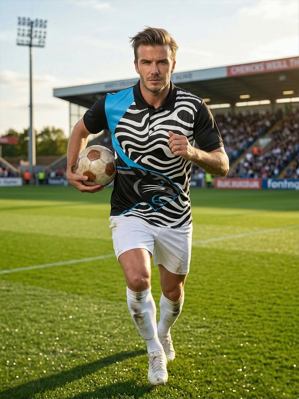 Little-More Sublimation Football Inspire Polo T-Shirts.