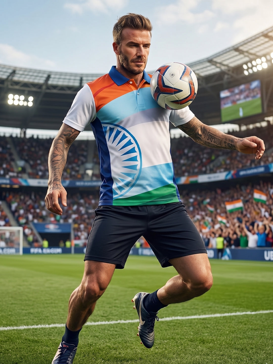 Little-More Sublimation Football Inspire Polo T-Shirts.