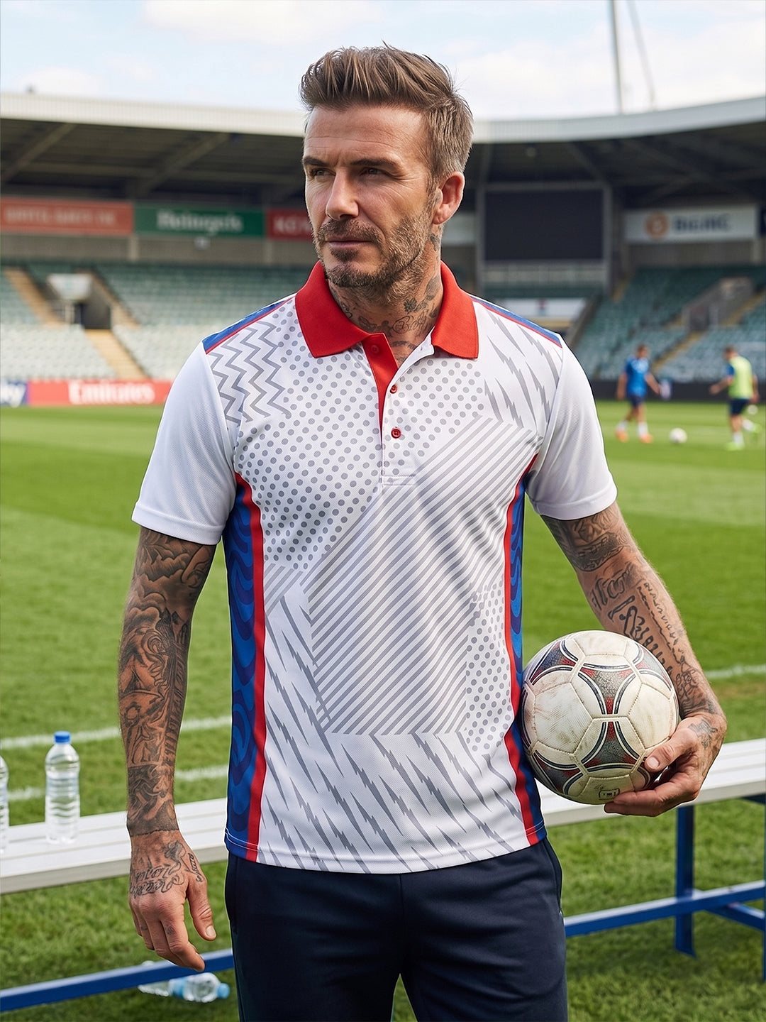 Little-More Sublimation Football Inspire Polo T-Shirts.