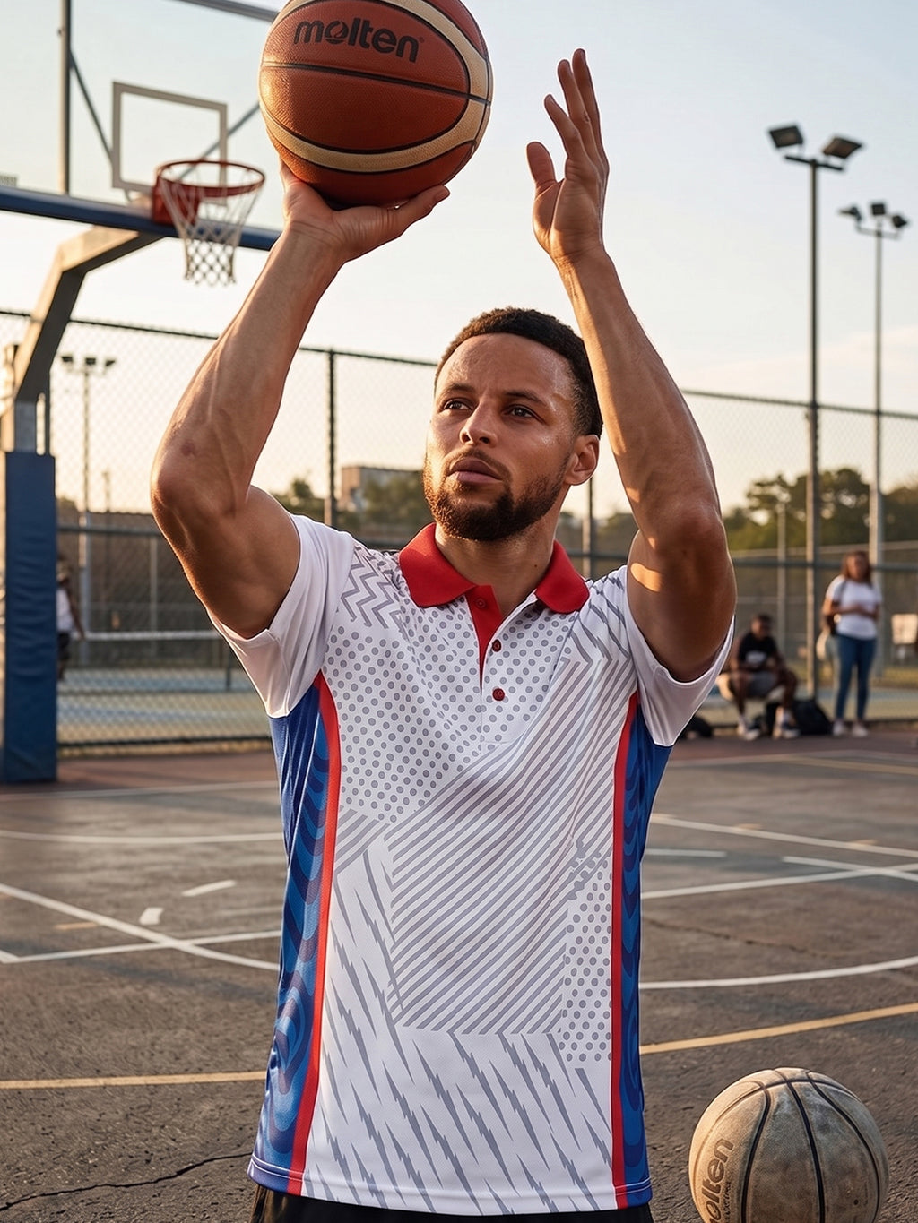 Little-More Sublimation Basketball Inspire Polo T-Shirts.