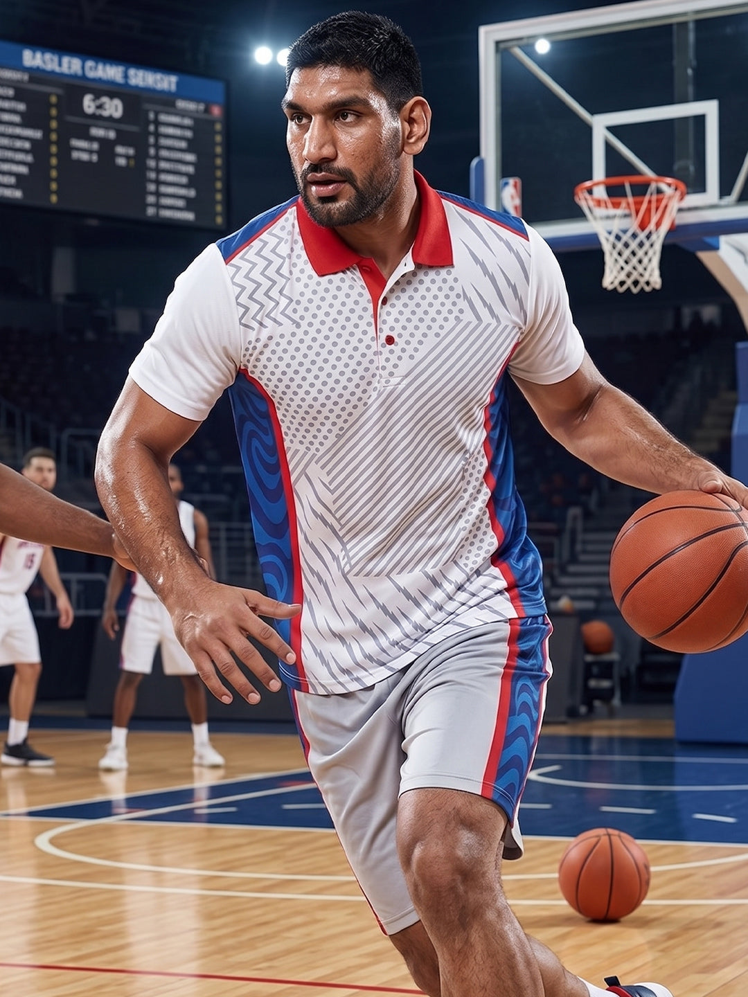 Little-More Sublimation Basketball Inspire Polo T-Shirts.