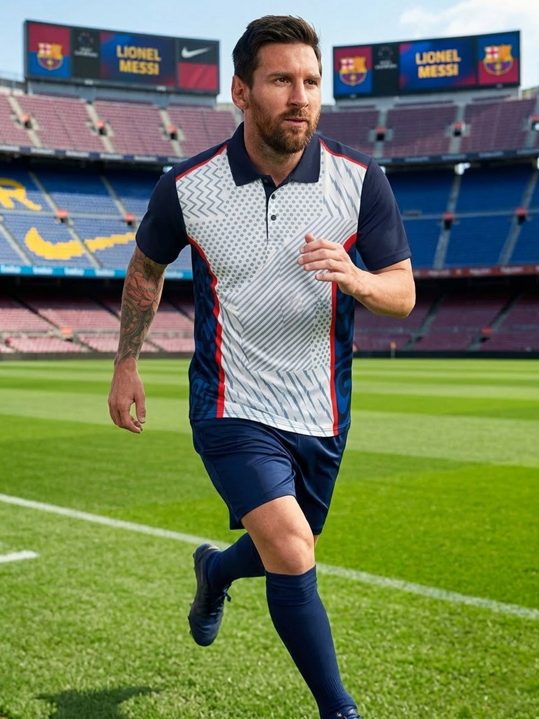 DFNK Sublimation Football inspire Polo T-Shirts.