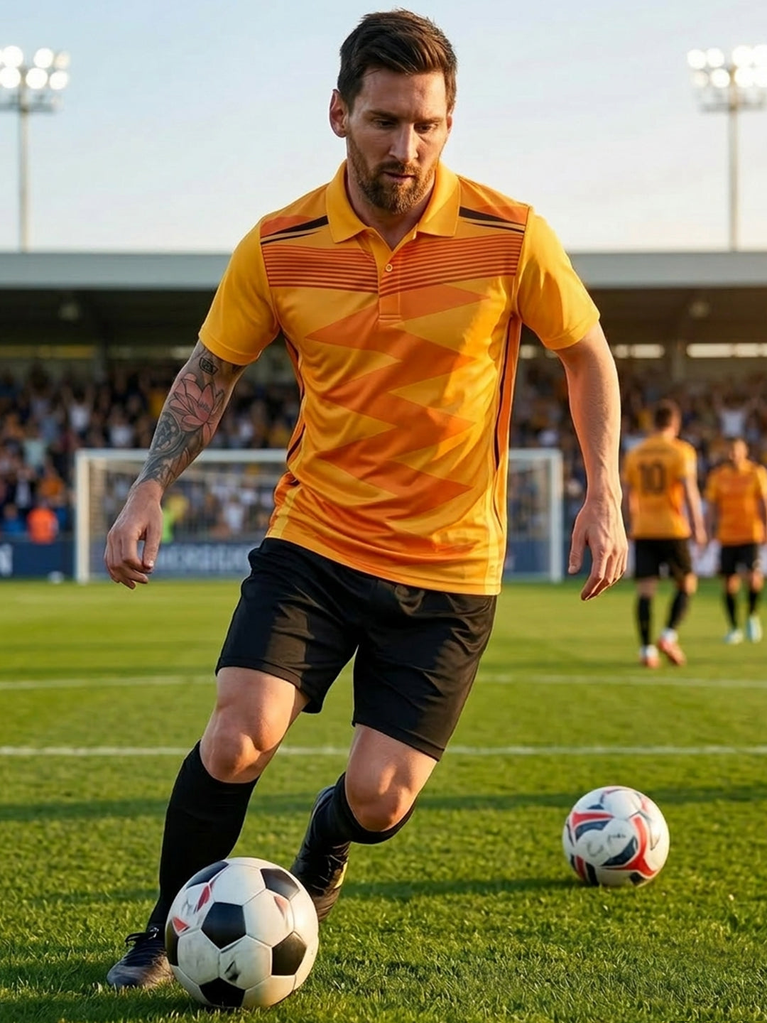 DFNK Sublimation Football inspire Polo T-Shirts.