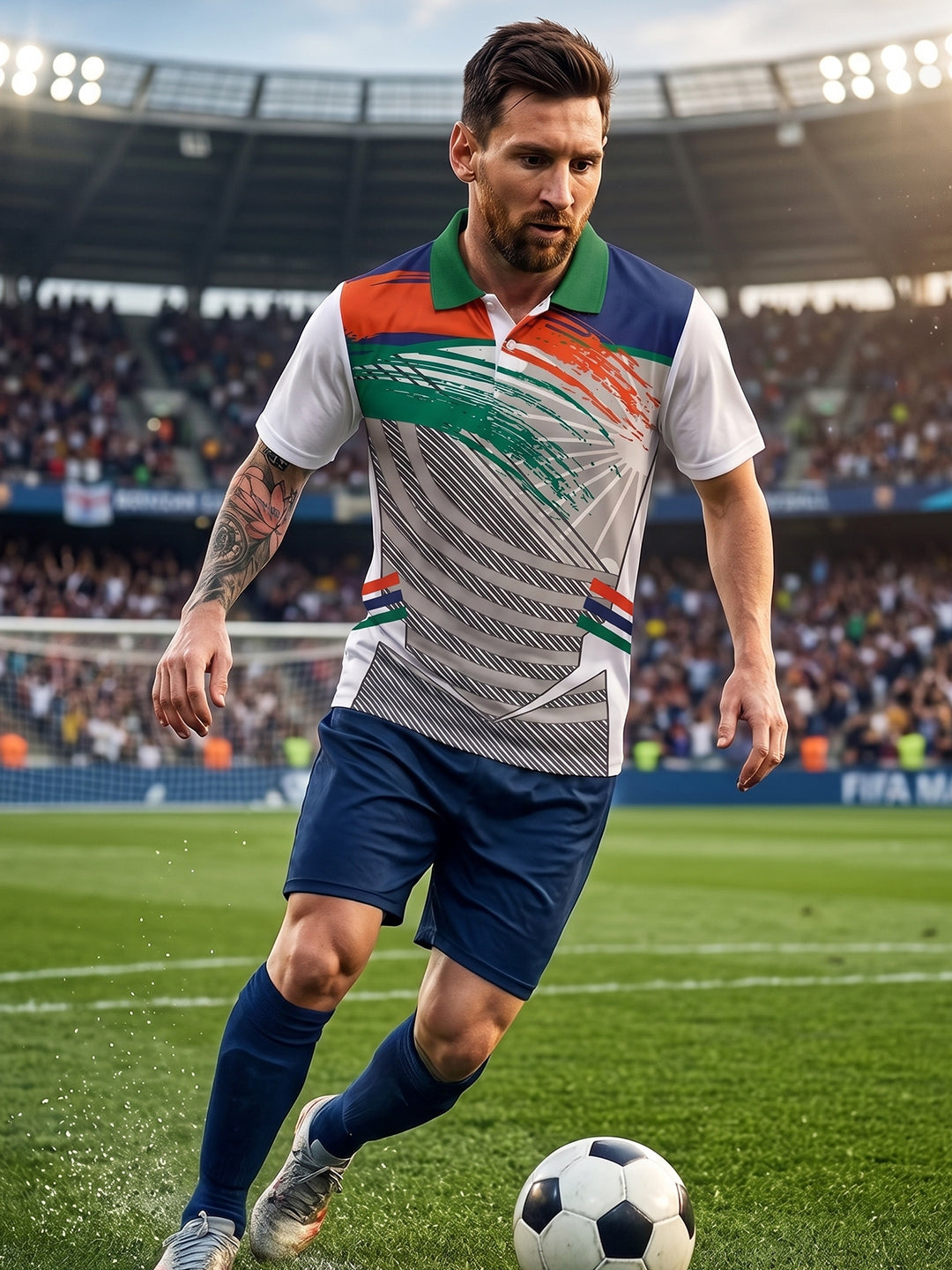 DFNK Sublimation Football inspire Polo T-Shirts.