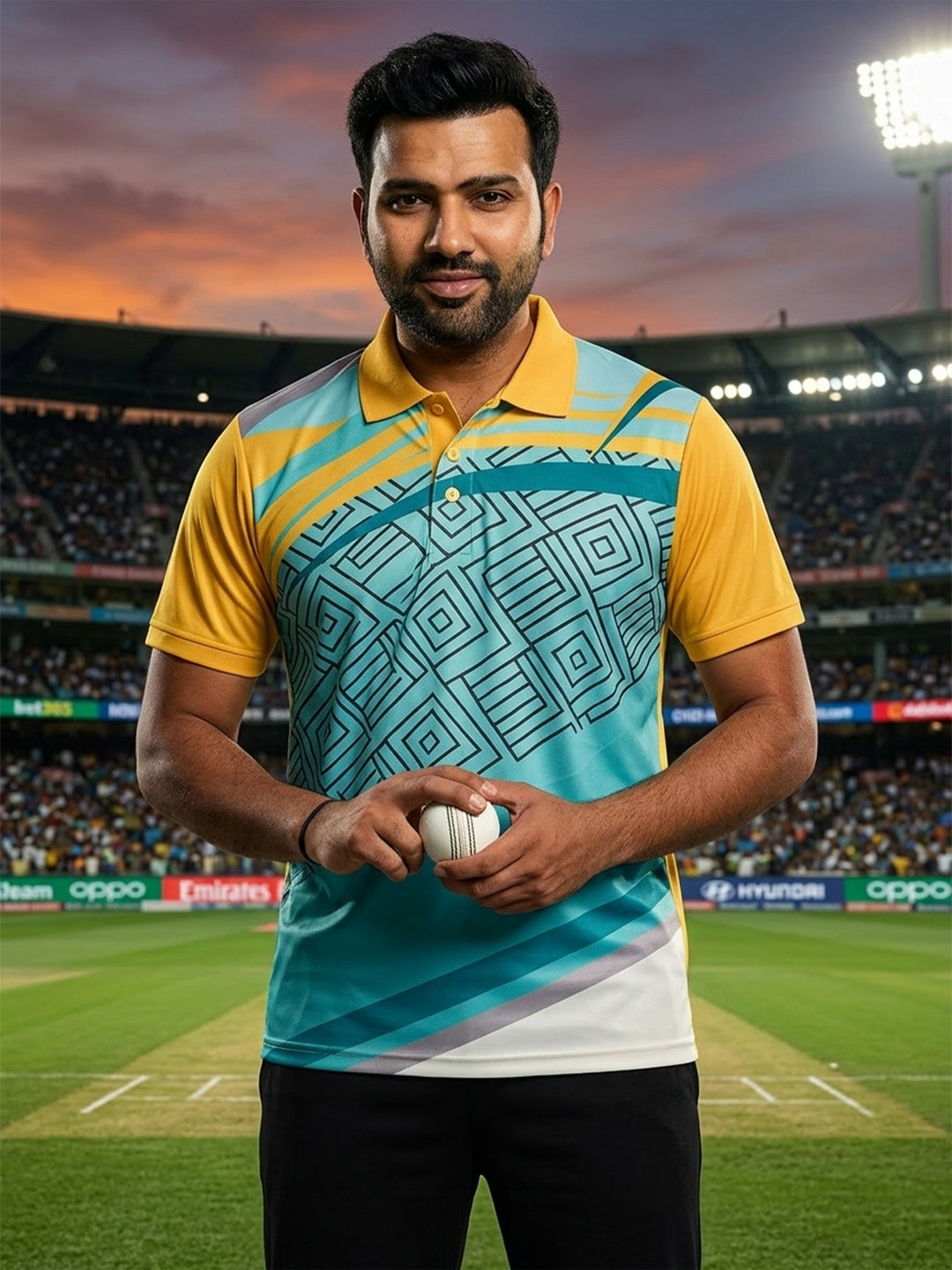DFNK Sublimation cricket inspire Polo T-Shirts.