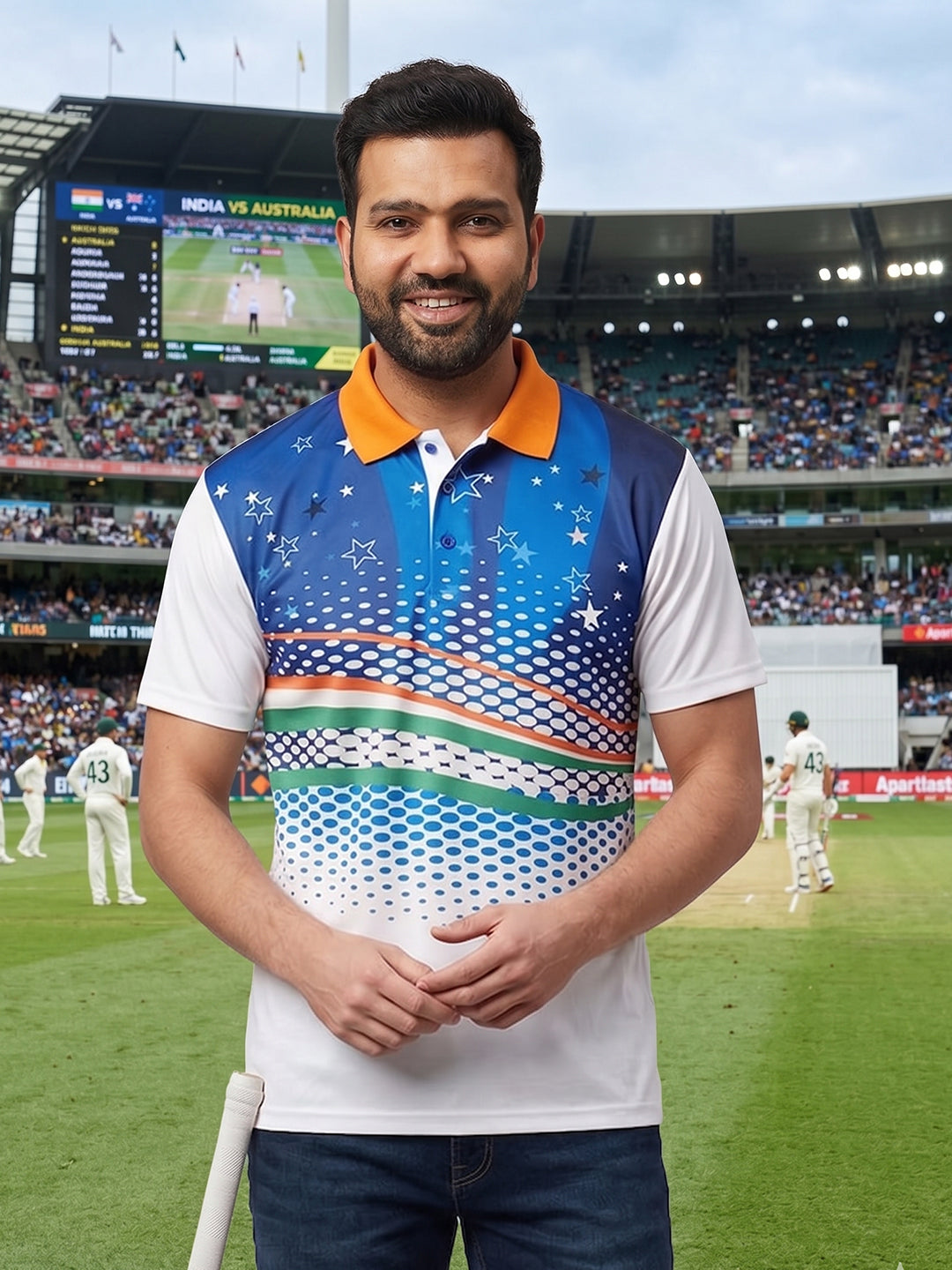 DFNK Sublimation cricket inspire Polo T-Shirts.