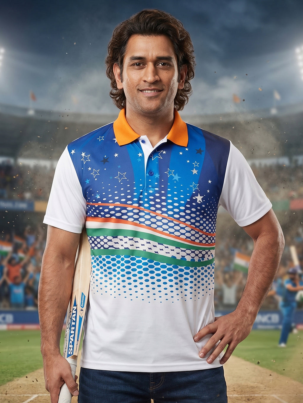 DFNK Sublimation Cricket inspire Polo T-Shirts.