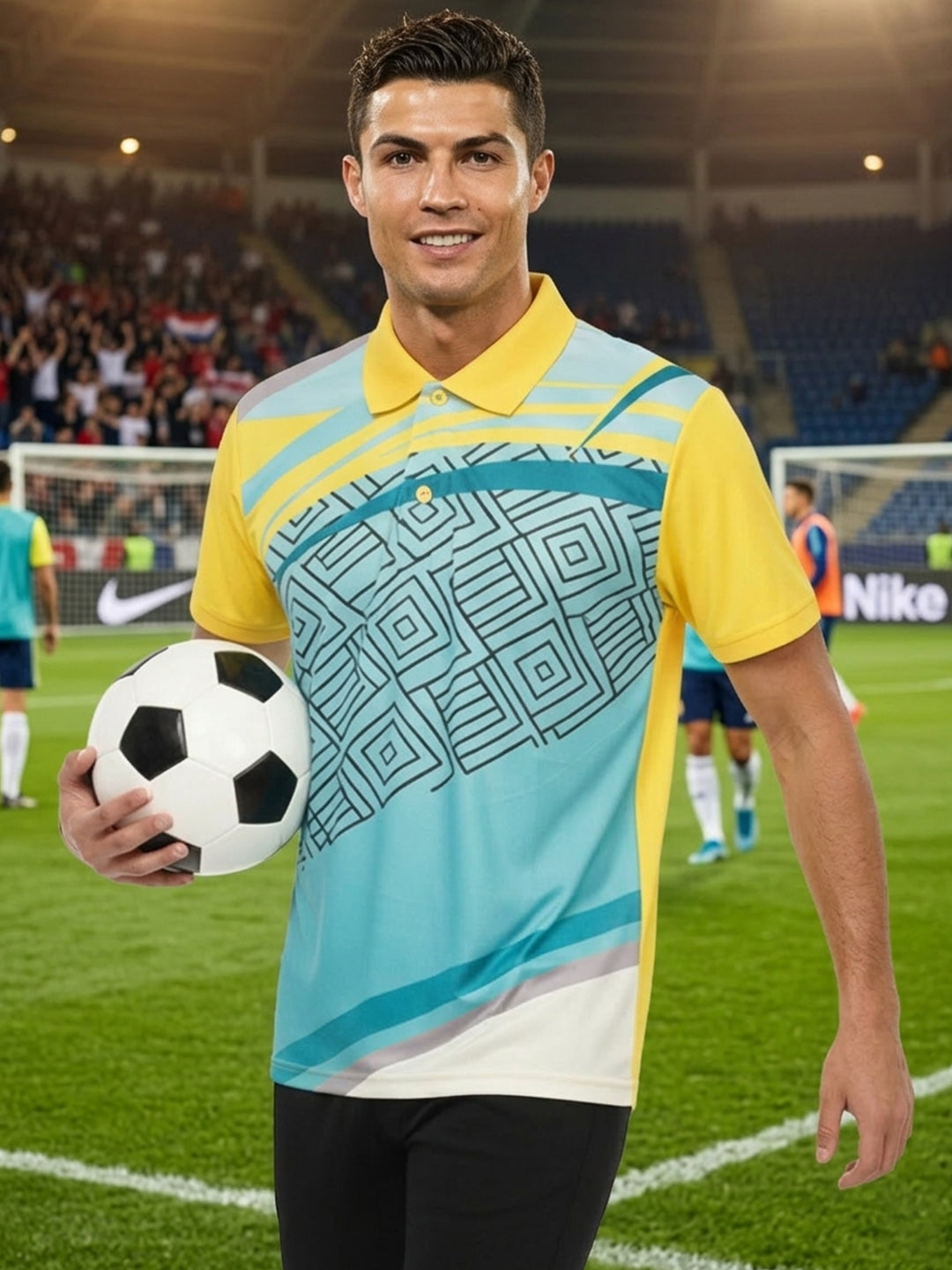 DFNK Sublimation Football inspire Polo T-Shirts.