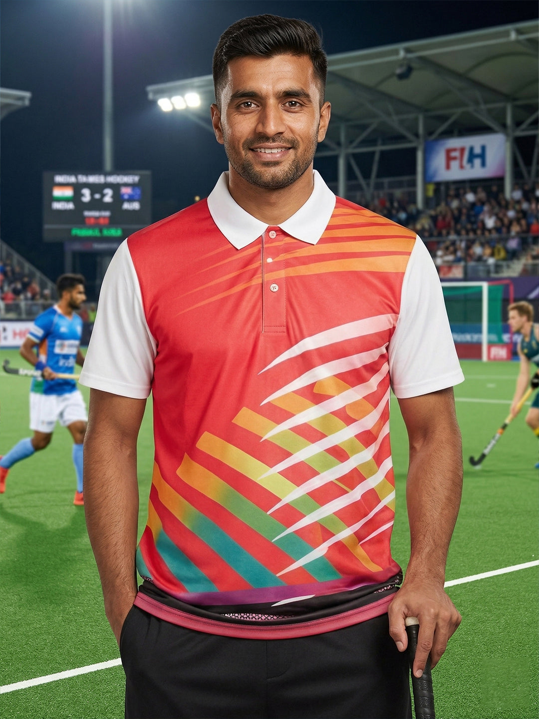 Little-More Sublimation Hockey Inspire Polo T-Shirts.