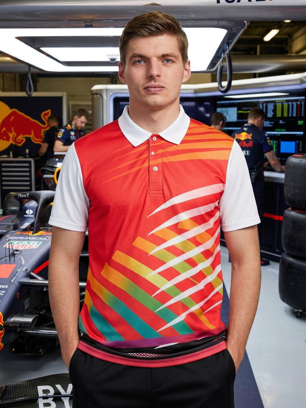 Little-More Sublimation Racing Car Inspire Polo T-Shirts.