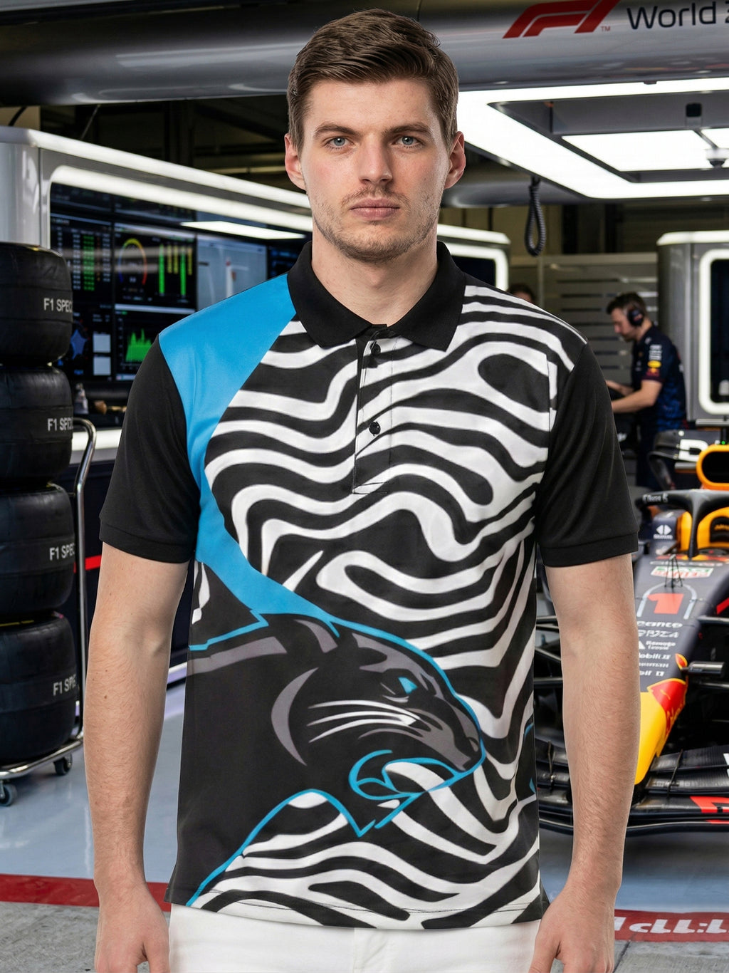 Little-More Sublimation Racing Car Inspire Polo T-Shirts.