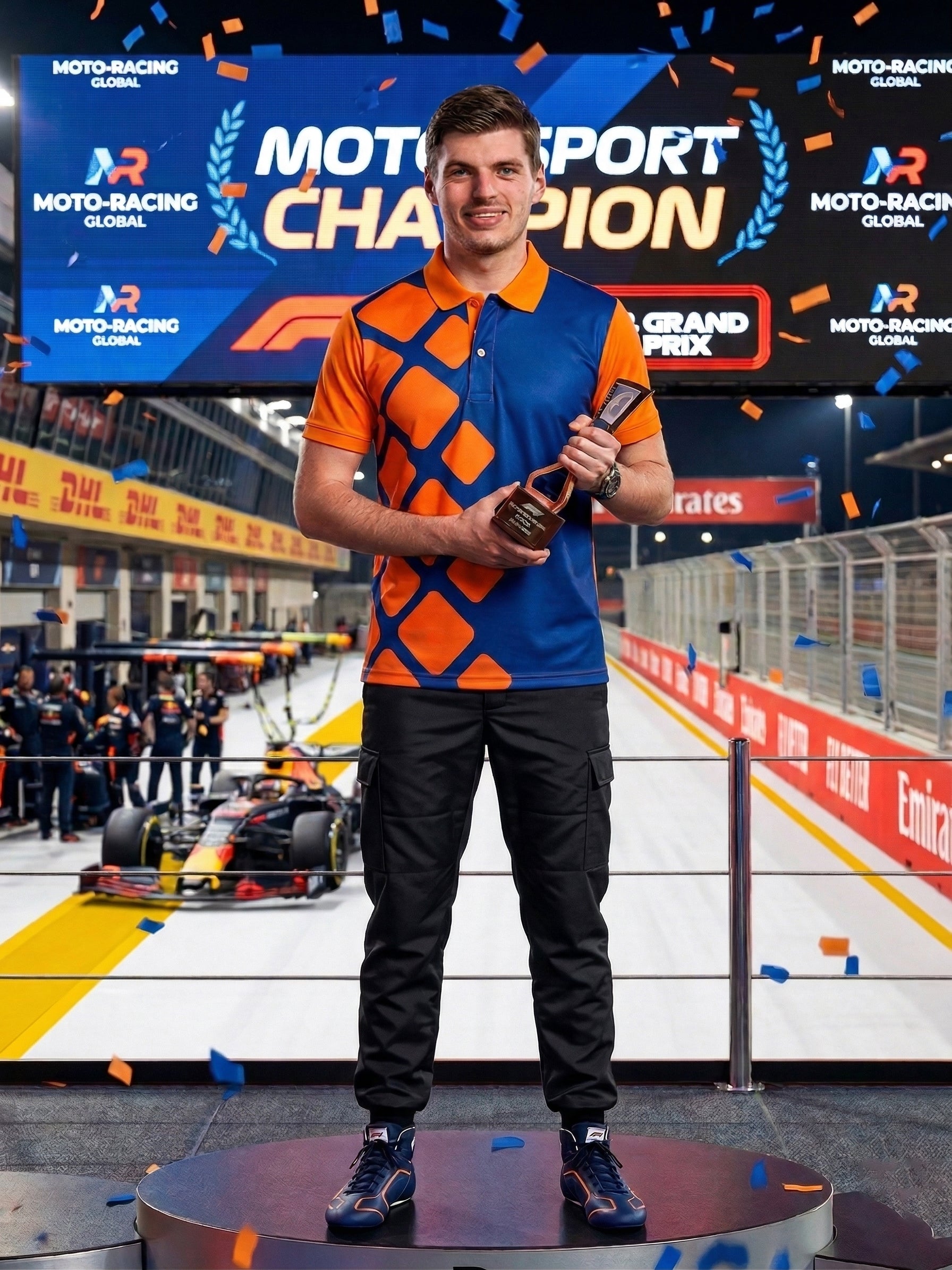 Little-More Sublimation Racing Car Inspire Polo T-Shirts.