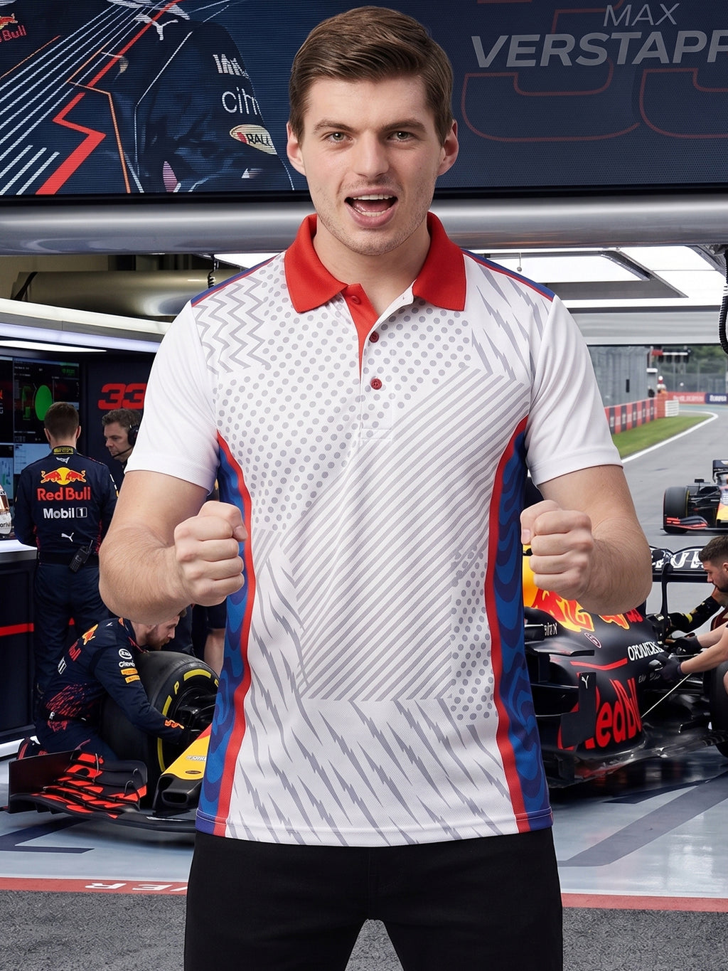 Little-More Sublimation Racing Car Inspire Polo T-Shirts.
