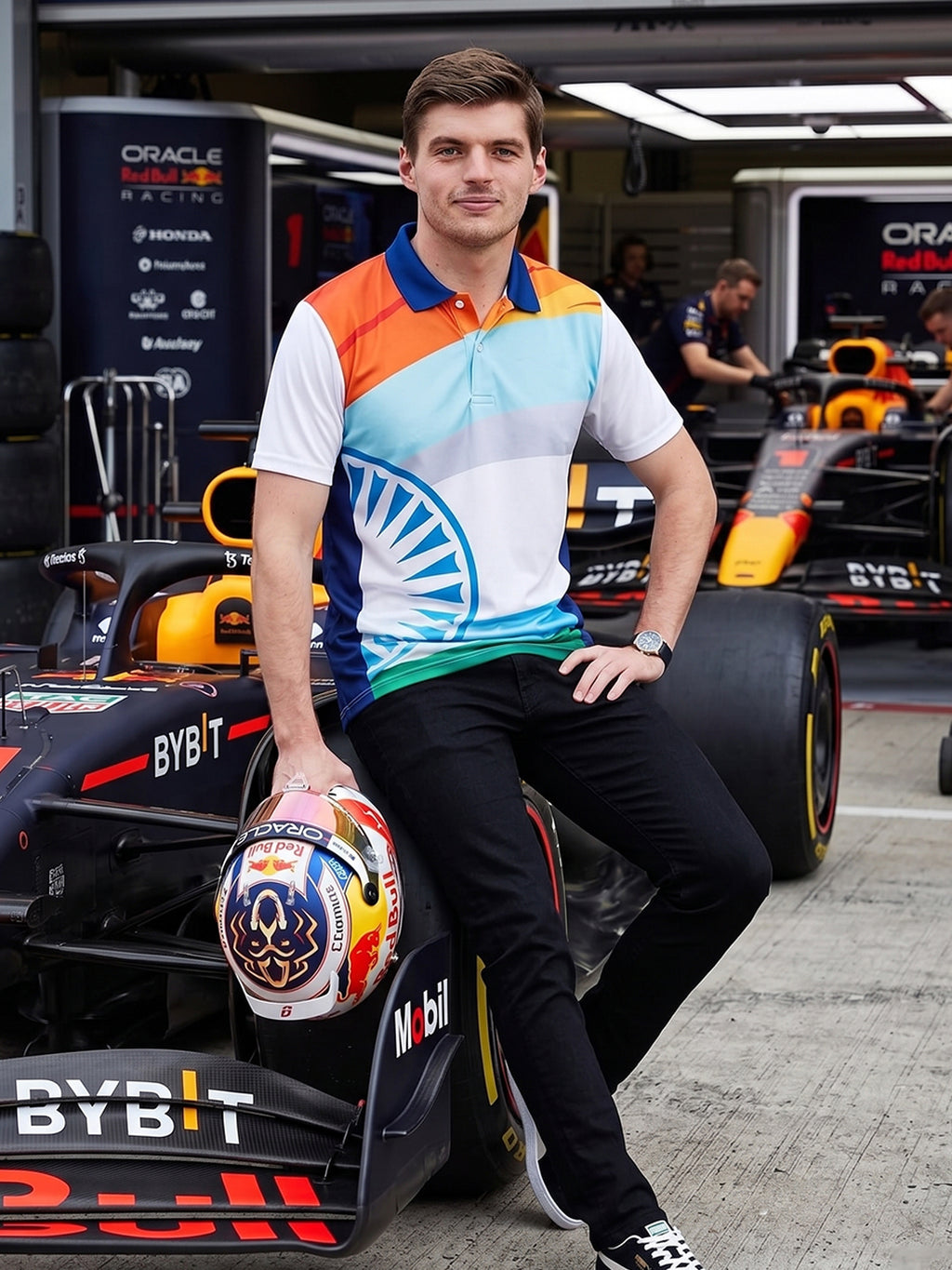 Little-More Sublimation Racing Car Inspire Polo T-Shirts.