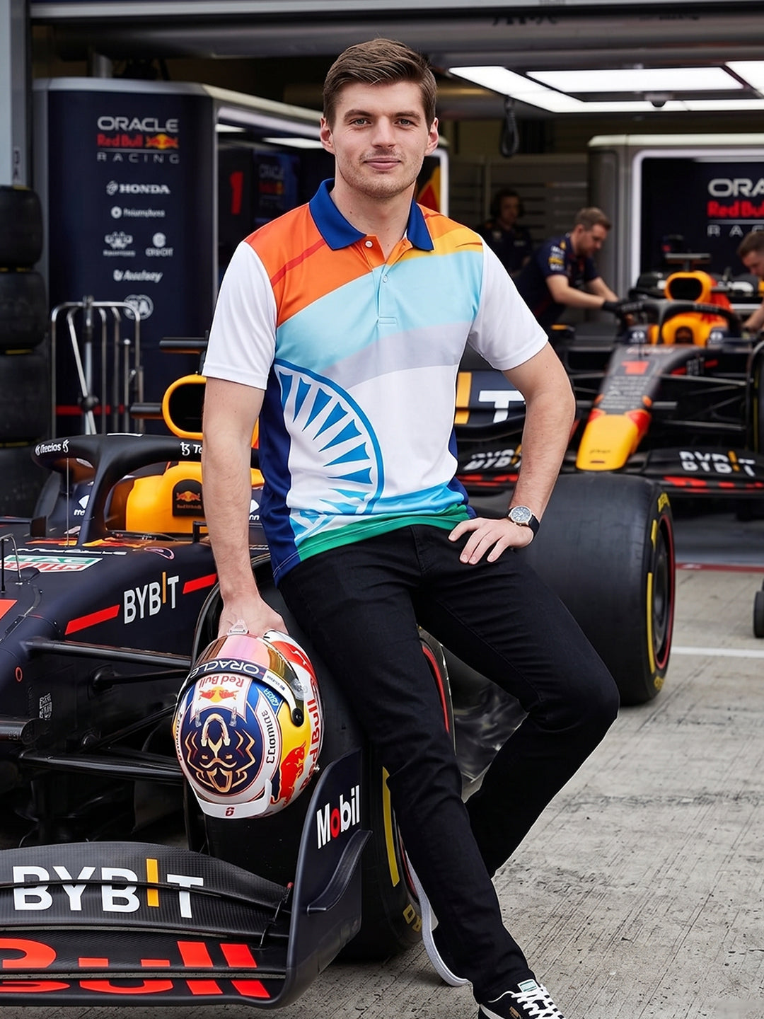Little-More Sublimation Racing Car Inspire Polo T-Shirts.