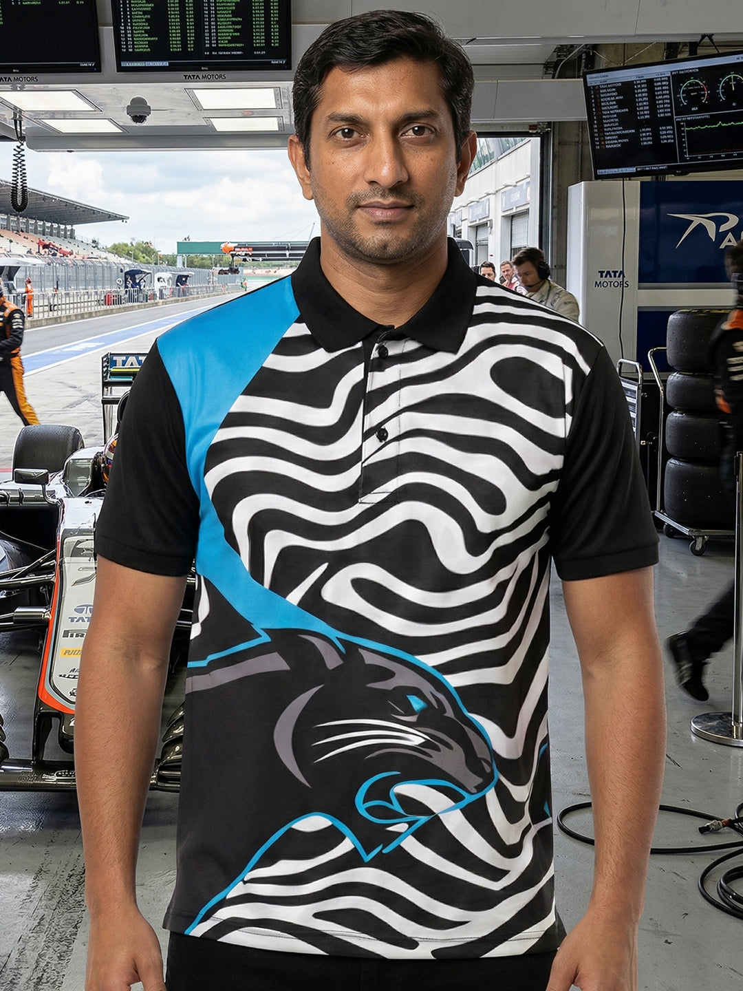 Little-More Sublimation Racing Car Inspire Polo T-Shirts.