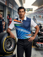 Little-More Sublimation Racing Car Inspire Polo T-Shirts.
