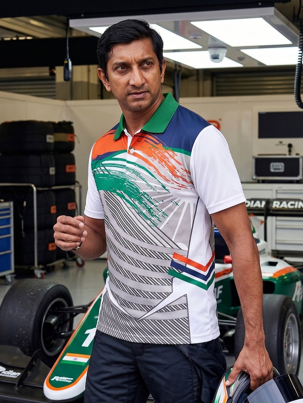 Little-More Sublimation Racing Car Inspire Polo T-Shirts.