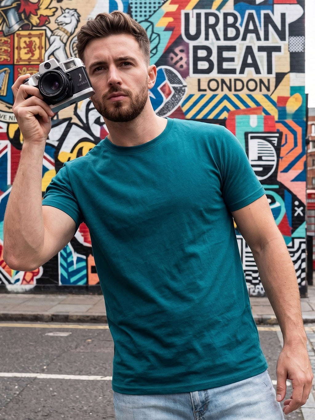 Greylongg Plain Round Neck T-Shirt.