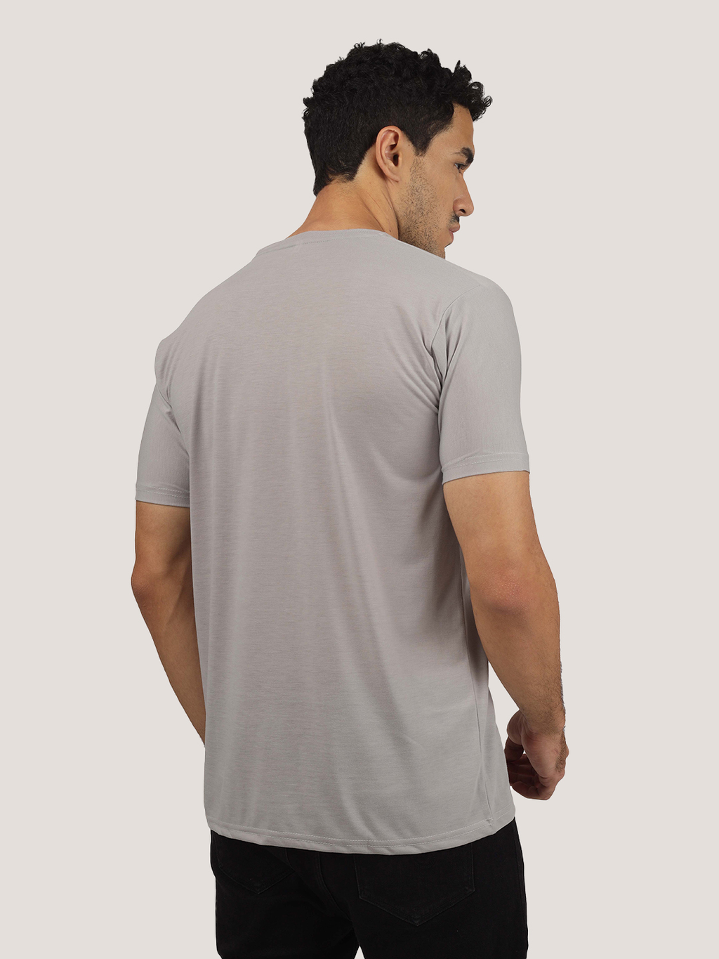 Greylongg Plain Round Neck T-Shirt.